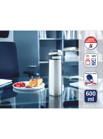 Leifheit  Isolierbecher Flip 600 ml silver