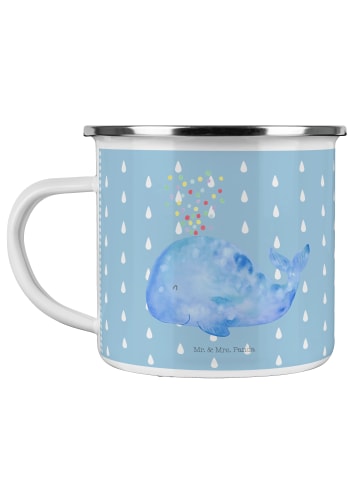 Mr. & Mrs. Panda becher emaille Wal Konfetti ohne Spruch in Blau Pastell