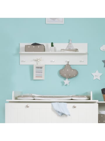roba Garderobe Dreamworld 3 Weiß mit Ablage 90cm fürs Kinderzimmer