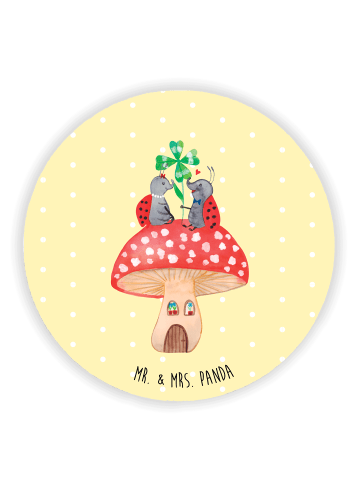 Mr. & Mrs. Panda Kühlschrankmagnet Marienkäfer Fliegenpilz ohne ... in Gelb Pastell