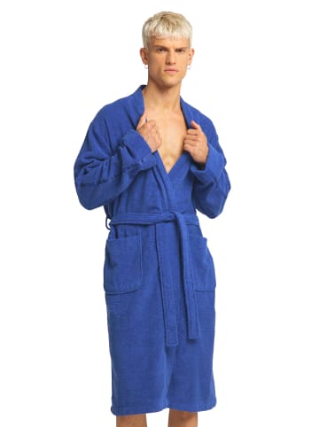 Carlo Colucci Bademantel Vito in Royalblau