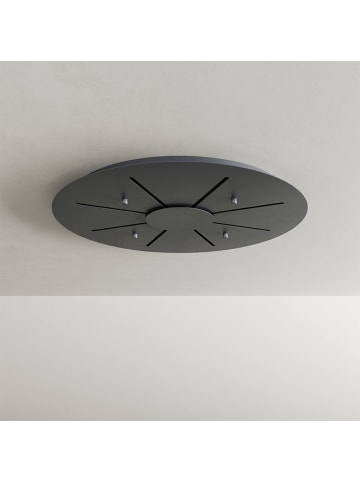 s.LUCE Mehrfach Hängeleuchten-Baldachin Modular XL in Schwarz