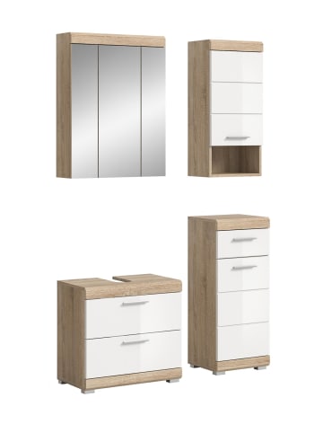 ebuy24 Badmöbelset Lambada Weiß 112 x 34 cm