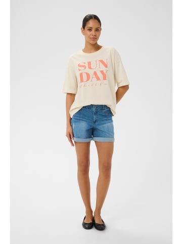 Kaffe Jeansshorts KAlaurine Regular fit in Washed/Destroyed Blue Denim