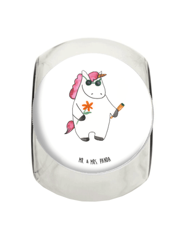 Mr. & Mrs. Panda Bonbonglas Einhorn Woodstock ohne Spruch in Weiß