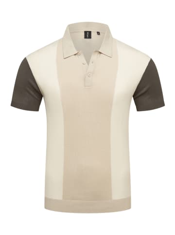 behype Poloshirt KNIT POLO in Beige