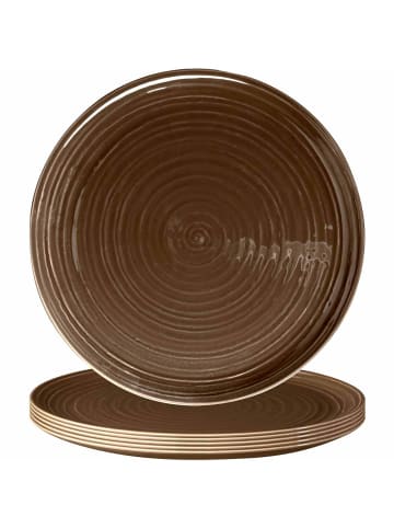 Seltmann Weiden 6er Set Pizzateller Terra ø 31,5 cm in Erdbraun