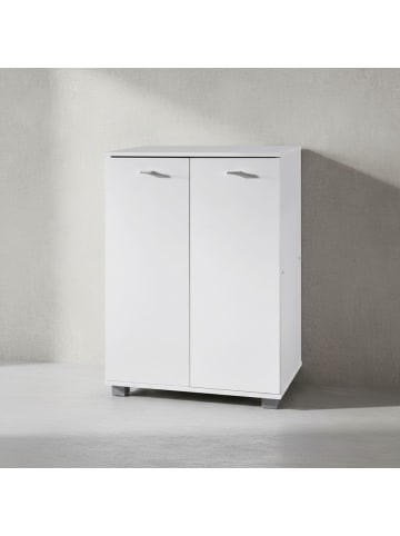 KADIMA DESIGN Design Schuhschrank NIMES modern Holz 12 Paar Schuhe 4 Fächer 2 in Weiß