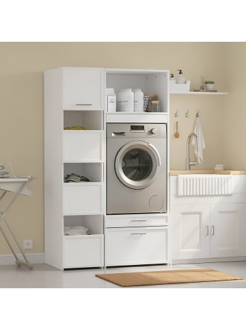 SoBuy Waschmaschinen-Hochschrank in Reinweiß - (W) 60.5 x (H) 186 x (L) 66 cm