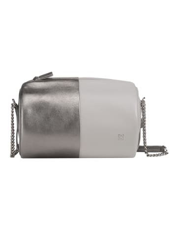 DuDu Abigail Umhängetasche Leder 19.5 cm in silber