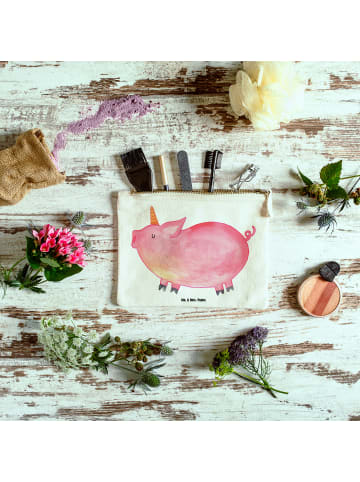 Mr. & Mrs. Panda Kosmetiktasche Einhorn Schwein ohne Spruch in Weiß