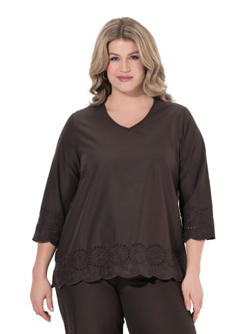 Ulla Popken Bluse in schwarzbraun