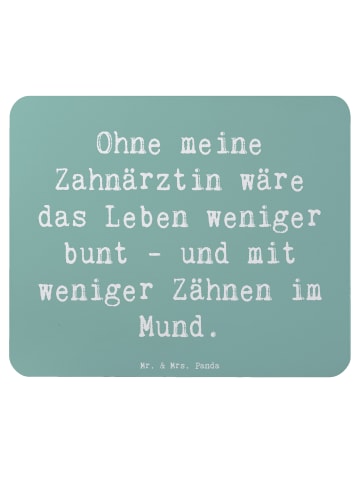 Mr. & Mrs. Panda Mouse Pad Spruch Zahnärztin Dank mit Spruch in Meeresbrise