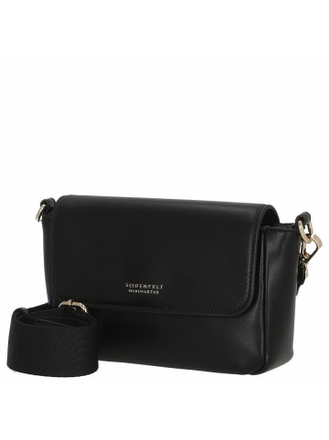 Seidenfelt Tolita - Umhängetasche 22 cm (black/gold) in schwarz gold