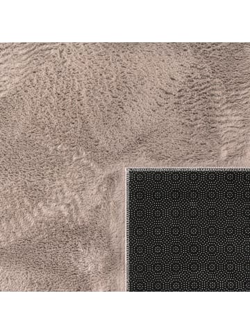 KADIMA DESIGN Teppich Kurzflor waschbar Einfarbig Wohnzimmer in Taupe