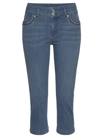 LASCANA Caprijeans in blue-washed