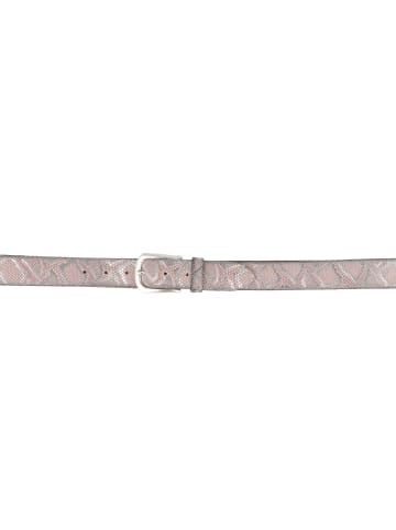 b.belt Gürtel Leder in rose/silver-metallic