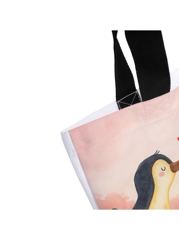 Mr. & Mrs. Panda Schultasche Pinguine Kuss Design mit Spruch in Weiß