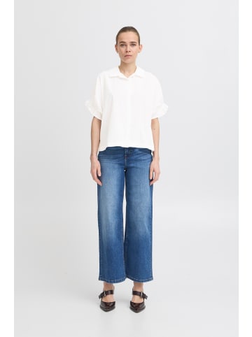 ICHI Kurzarm-Bluse IHSAMI Loose fit in Cloud Dancer