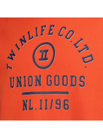 Twinlife Sweat Crew Raglan Print in Rot