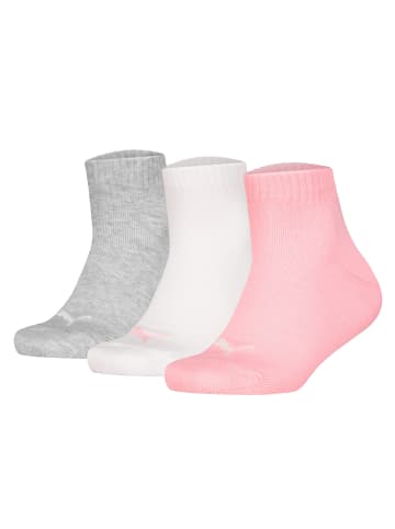 Puma Socken 3er Pack in Grau/Weiß/Rosa