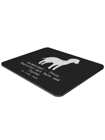 Mr. & Mrs. Panda Mauspad Dalmatiner Herz mit Spruch in Schwarz