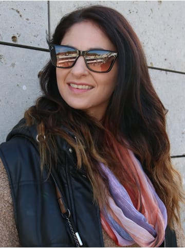 styleBREAKER Nerd Sonnenbrille in Braun Demi / Braun Getönt