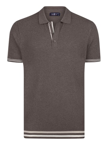 JIMMY SANDERS Poloshirt Kurzarm in braun