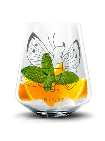 Mr. & Mrs. Panda Whiskyglas Schmetterling Zitronenfalter ohne Sp... in Transparent