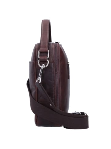 mano Don Pietro Handtasche Leder 25 cm in dunkelbraun