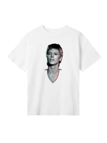 F4NT4STIC T-Shirt TV Times Pop Star David Bowie Portrait 1977 in off-white