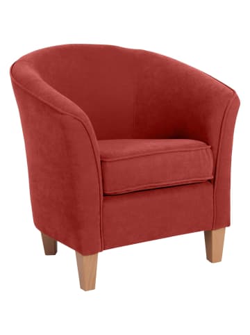 58 aufm Kessel SESSEL Karine Bezug Veloursstoff Buche natur / terracotta