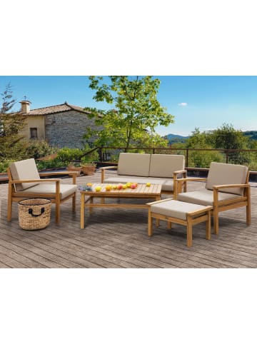 Beliani 5-tlg Sitzgruppe MANILA in Braun/Grau