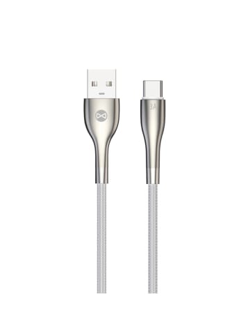 FOREVER Forever Ladekabel USB-A auf USB-C Sleek 1 m 15W 3A Weiß in Transparent