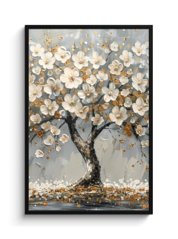 MuchoWow Poster mit Leiste Weißer Baum