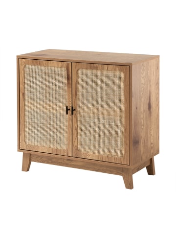CALICOSY Sideboard ALIA in Dunkles Holz - (W) 80  x (H) 75  x (L) 35  cm