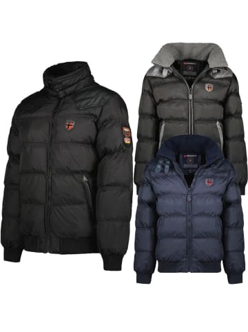 Geographical Norway Winterjacke in Schwarz/Grau