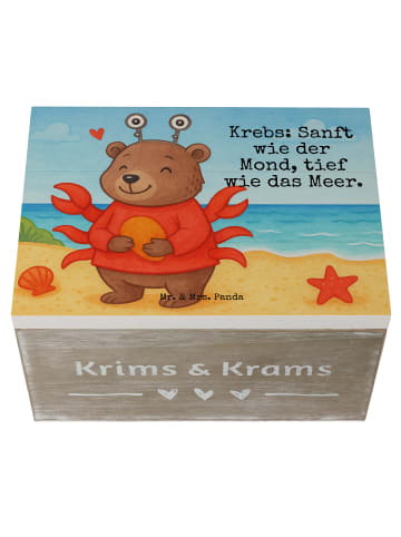 Mr. & Mrs. Panda Aufbewahrungsbox Krebs Astrologie Design mit Sp... in Weiß