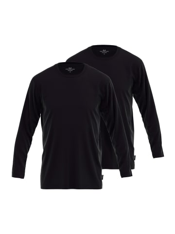 Götzburg Longsleeve 2Er Pack California in schwarz-dunkel-uni