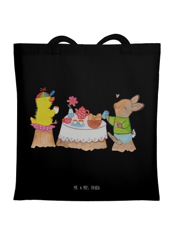 Mr. & Mrs. Panda Uni Tasche Ostern Frühstück ohne Spruch in Schwarz