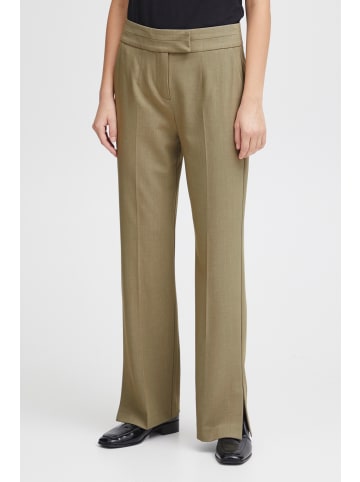 b. young BYDANTA STRAIGHT PANTS - HEAVY WOVEN Regular fit in Aloe Melange