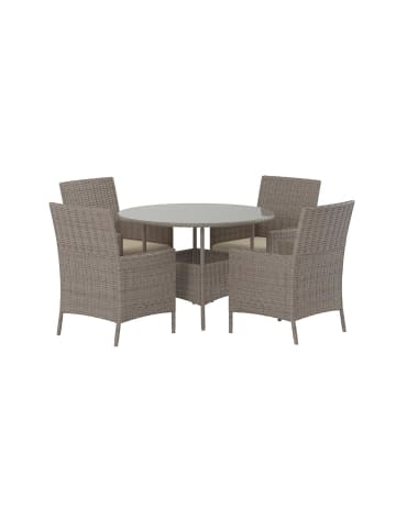 ebuy24 Gartenset Lefkas Braun 110 x 110 cm