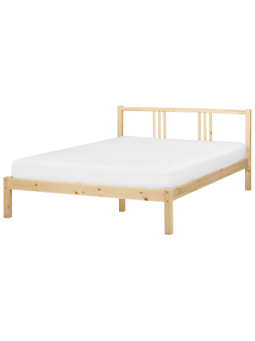 Beliani Doppelbett VANNES in Braun - (W) 147 x (H) 80 x (L) 209 cm