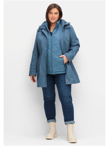 sheego 3-in-1-Outdoorjacke in taubenblau