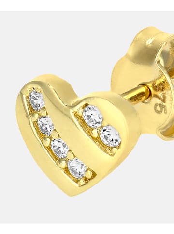 Vanlere Ohrstecker aus 375 Gelbgold mit Zirkonia Herz-Design