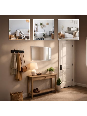 relaxdays Spiegel "Facettenschliff" - 50 x 70 cm