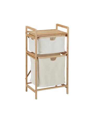 relaxdays Wäschekorb in Natur/ Beige - (B)44 x (H)85 x (T)33 cm