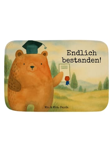 Mr. & Mrs. Panda Badematte Bär Prüfung Design mit Spruch in Weiß