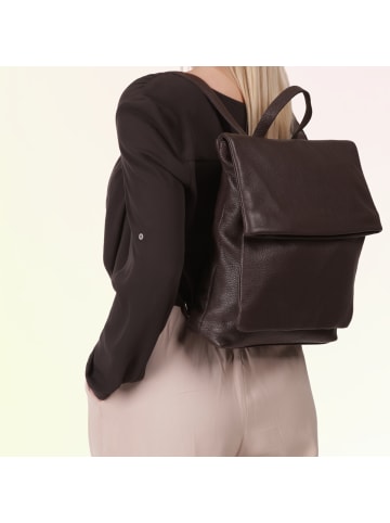 Toscanto Leder Cityrucksack Toscanto Rucksack dunkelbraun ca. 32cm