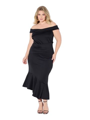 Ulla Popken Midikleid in schwarz